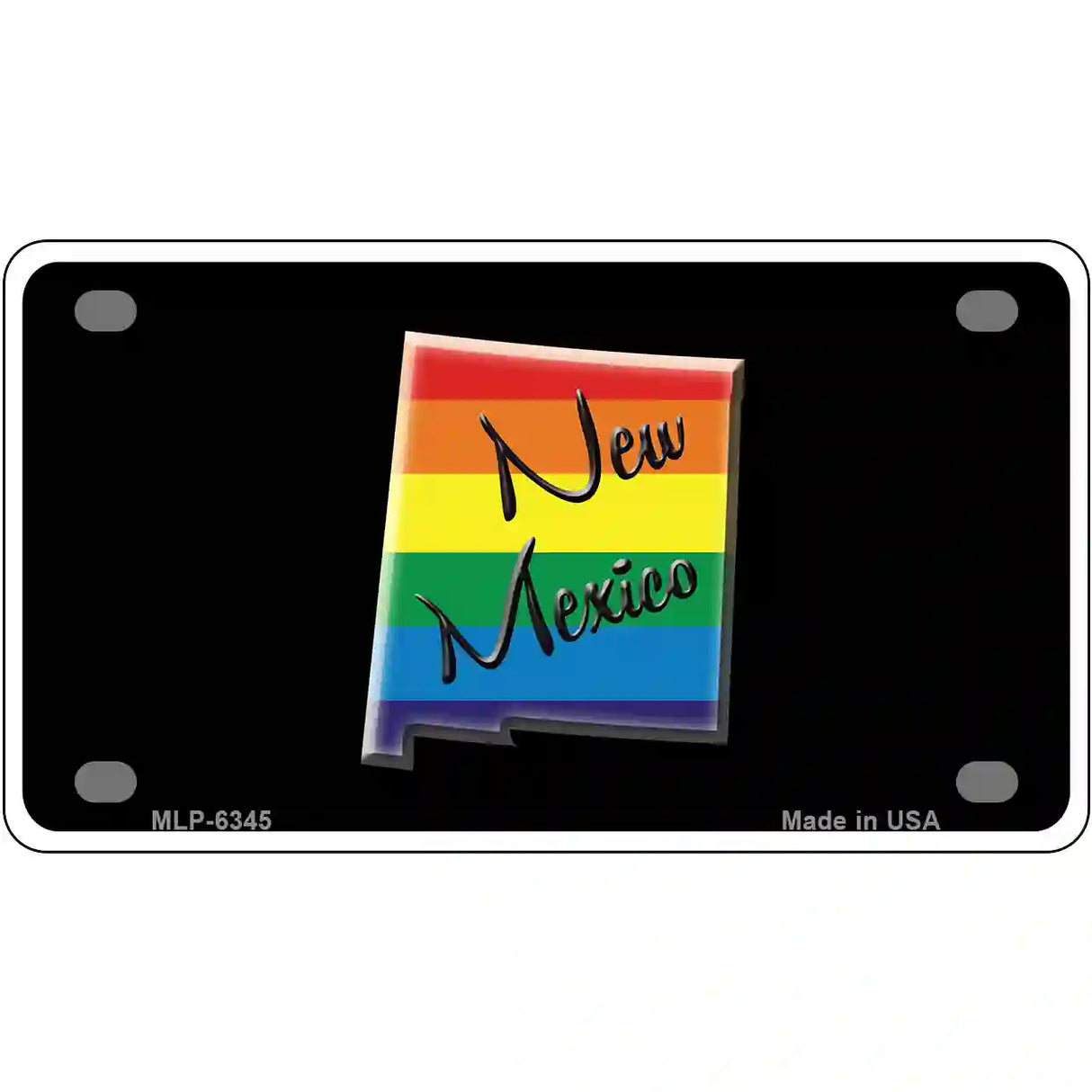 New Mexico Rainbow Metal Novelty License Plate 4" x 2.2" (MLP)