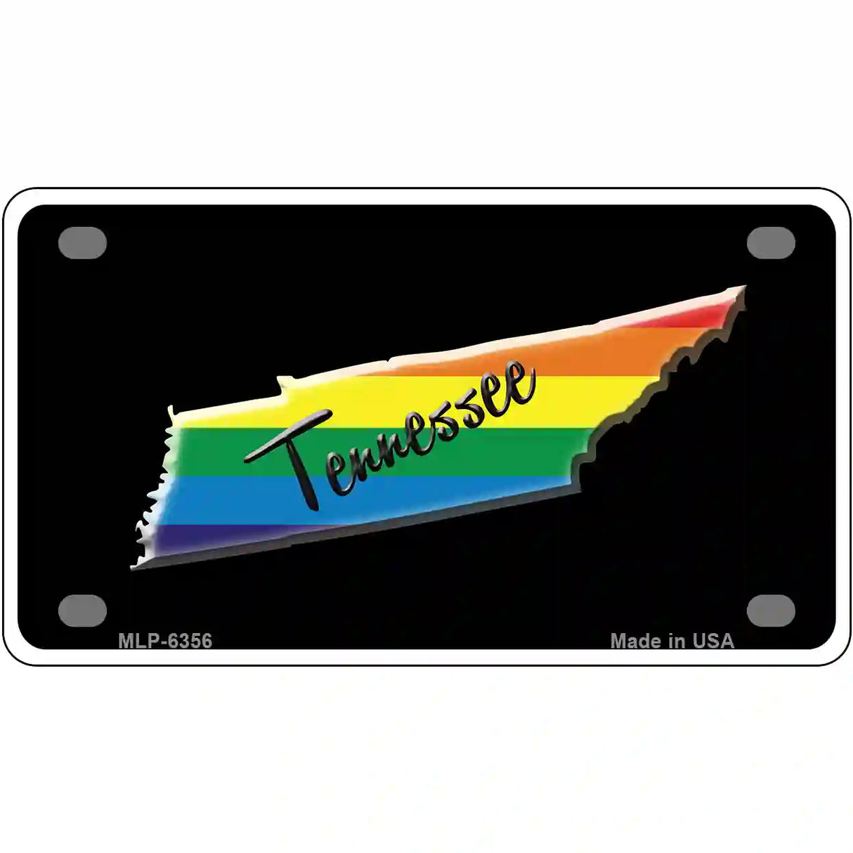 Tennessee Rainbow Metal Novelty License Plate 4" x 2.2" (MLP)