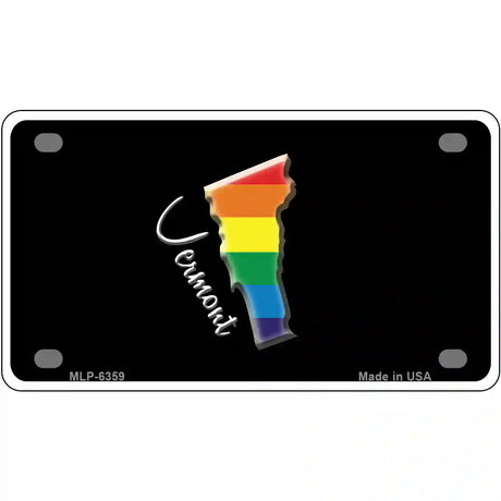 Vermont Rainbow Metal Novelty License Plate 4" x 2.2" (MLP)