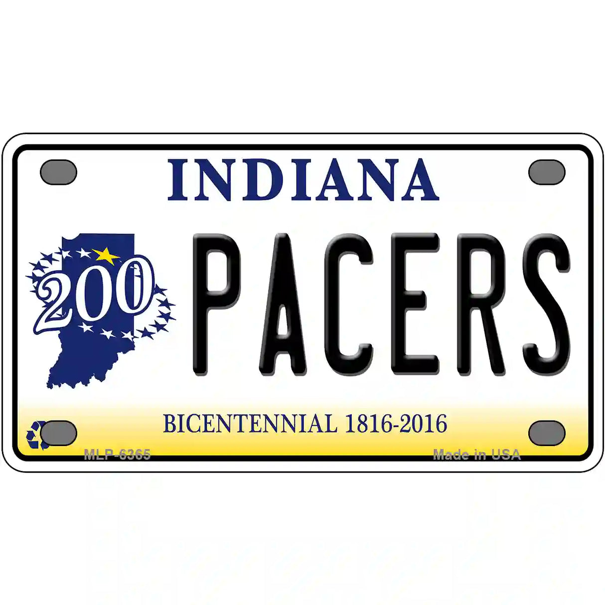 Pacers Indiana Novelty Metal License Plate 4" x 2.2" (MLP)