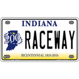 Raceway Indiana Novelty Metal License Plate 4" x 2.2" (MLP)