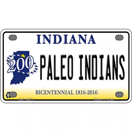 Paleo Indians Indiana Novelty Metal License Plate 4" x 2.2" (MLP)