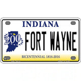 Fort Wayne Indiana Novelty Metal License Plate 4" x 2.2" (MLP)