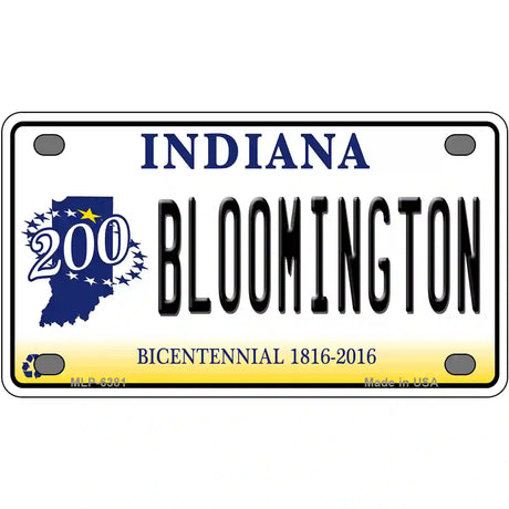 Bloomington Indiana Novelty Metal License Plate 4" x 2.2" (MLP)