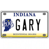 Gary Indiana Novelty Metal License Plate 4" x 2.2" (MLP)