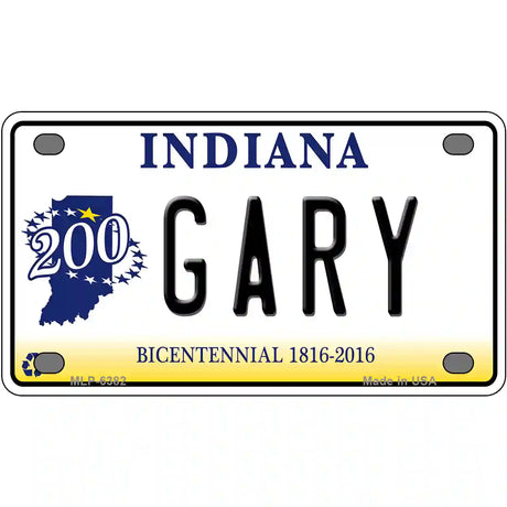 Gary Indiana Novelty Metal License Plate 4" x 2.2" (MLP)