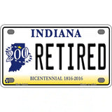 Retired Indiana Novelty Metal License Plate 4" x 2.2" (MLP)