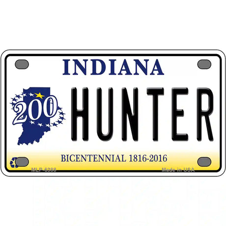 Hunter Indiana Novelty Metal License Plate 4" x 2.2" (MLP)