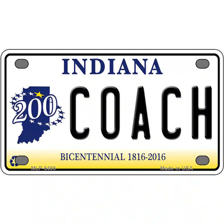 Coach Indiana Novelty Metal License Plate 4" x 2.2" (MLP)