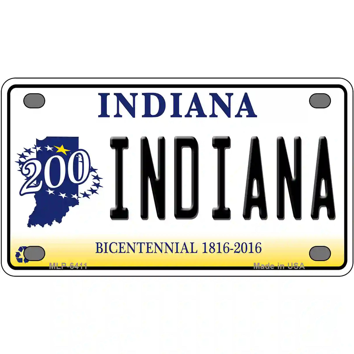 Indiana Novelty Metal License Plate 4" x 2.2" (MLP)