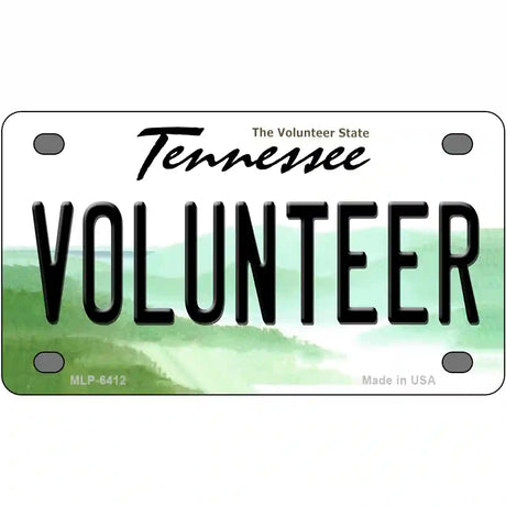 Volunteer Tennessee Novelty Metal License Plate 4" x 2.2" (MLP)