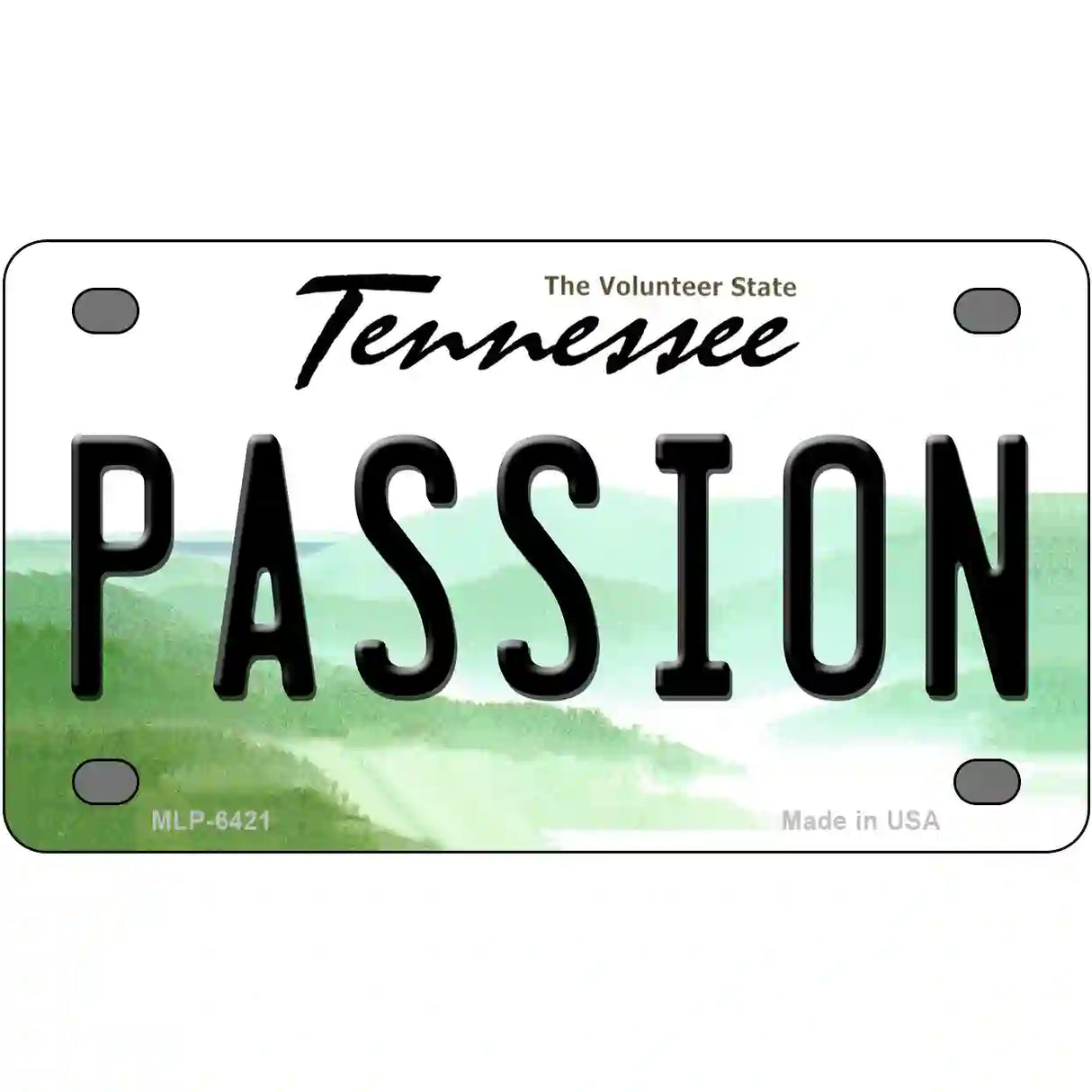 Passion Tennessee Novelty Metal License Plate 4" x 2.2" (MLP)