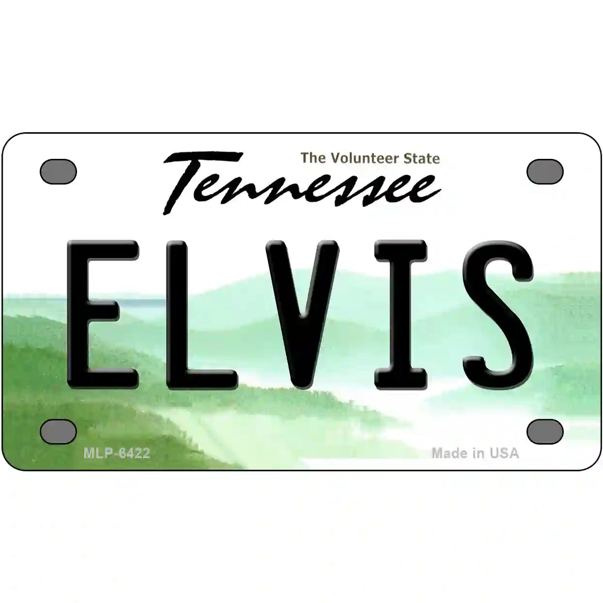 Elvis Tennessee Novelty Metal License Plate 4" x 2.2" (MLP)