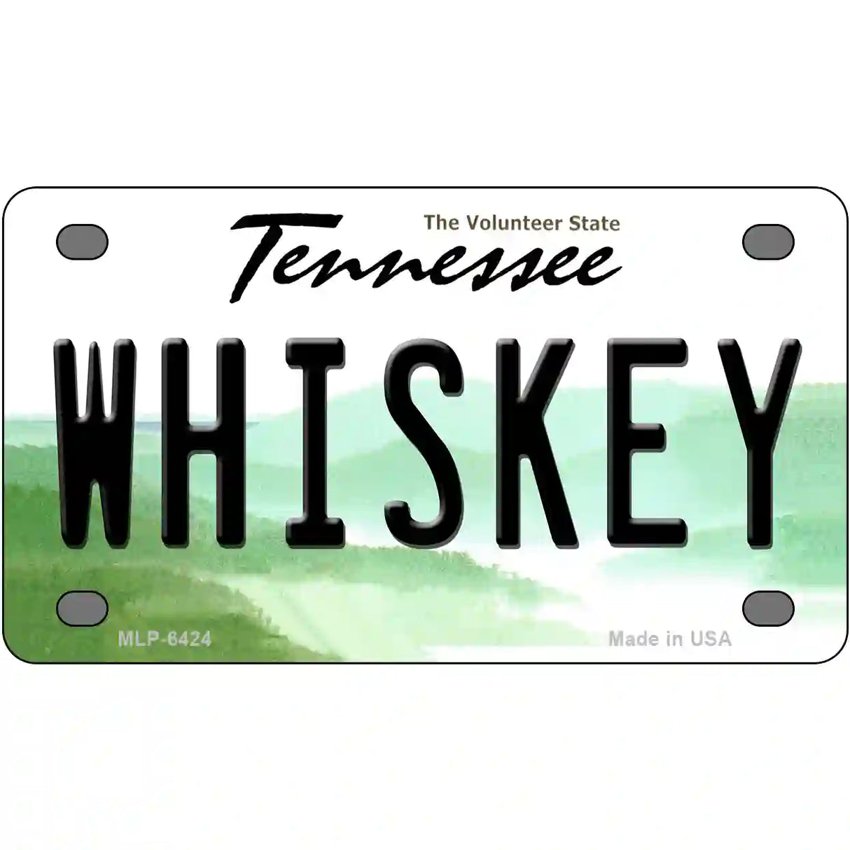 Whiskey Tennessee Novelty Metal License Plate 4" x 2.2" (MLP)