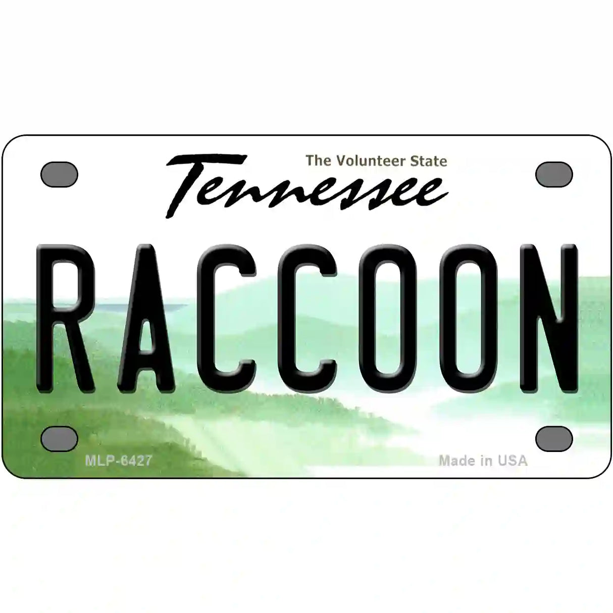 Raccoon Tennessee Novelty Metal License Plate 4" x 2.2" (MLP)