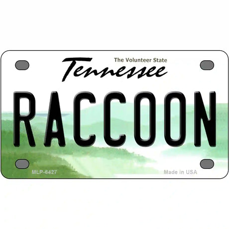 Raccoon Tennessee Novelty Metal License Plate 4" x 2.2" (MLP)