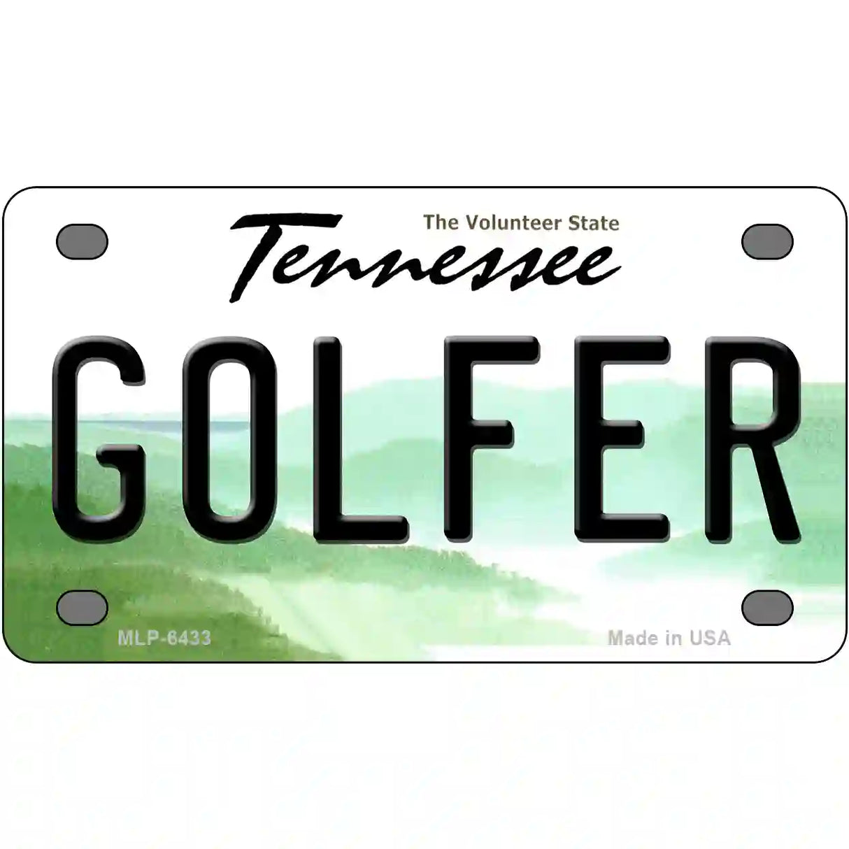 Golfer Tennessee Novelty Metal License Plate 4" x 2.2" (MLP)