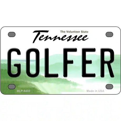 Golfer Tennessee Novelty Metal License Plate 4" x 2.2" (MLP)