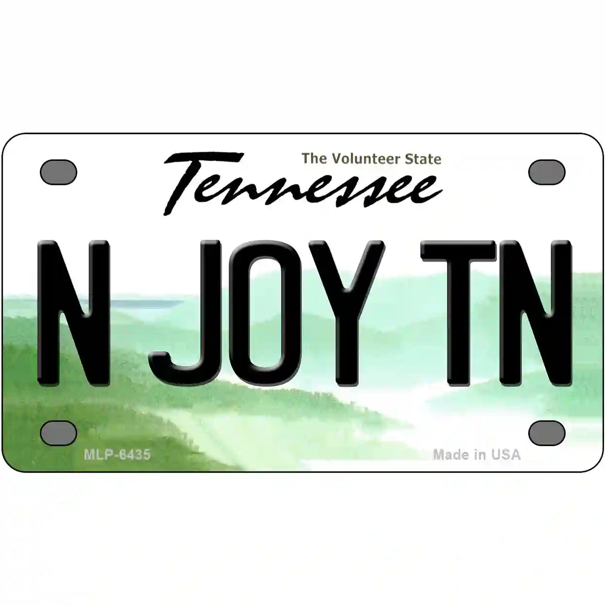 N Joy Tennessee Novelty Metal License Plate 4" x 2.2" (MLP)