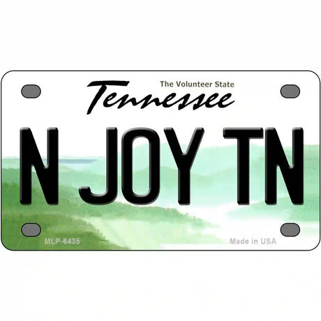 N Joy Tennessee Novelty Metal License Plate 4" x 2.2" (MLP)