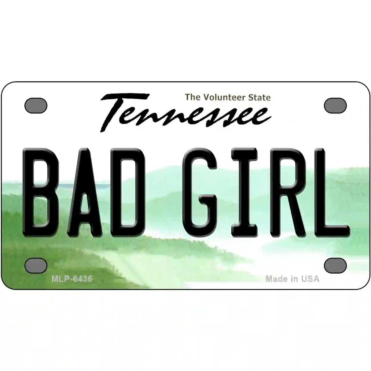 Bad Girl Tennessee Novelty Metal License Plate 4" x 2.2" (MLP)