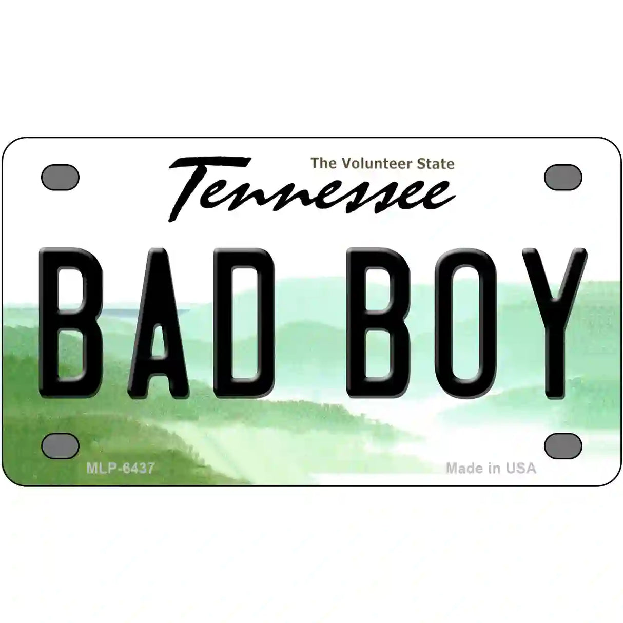 Bad Boy Tennessee Novelty Metal License Plate 4" x 2.2" (MLP)