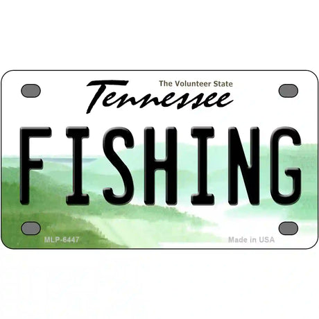 Fishing Tennessee Novelty Metal License Plate 4" x 2.2" (MLP)