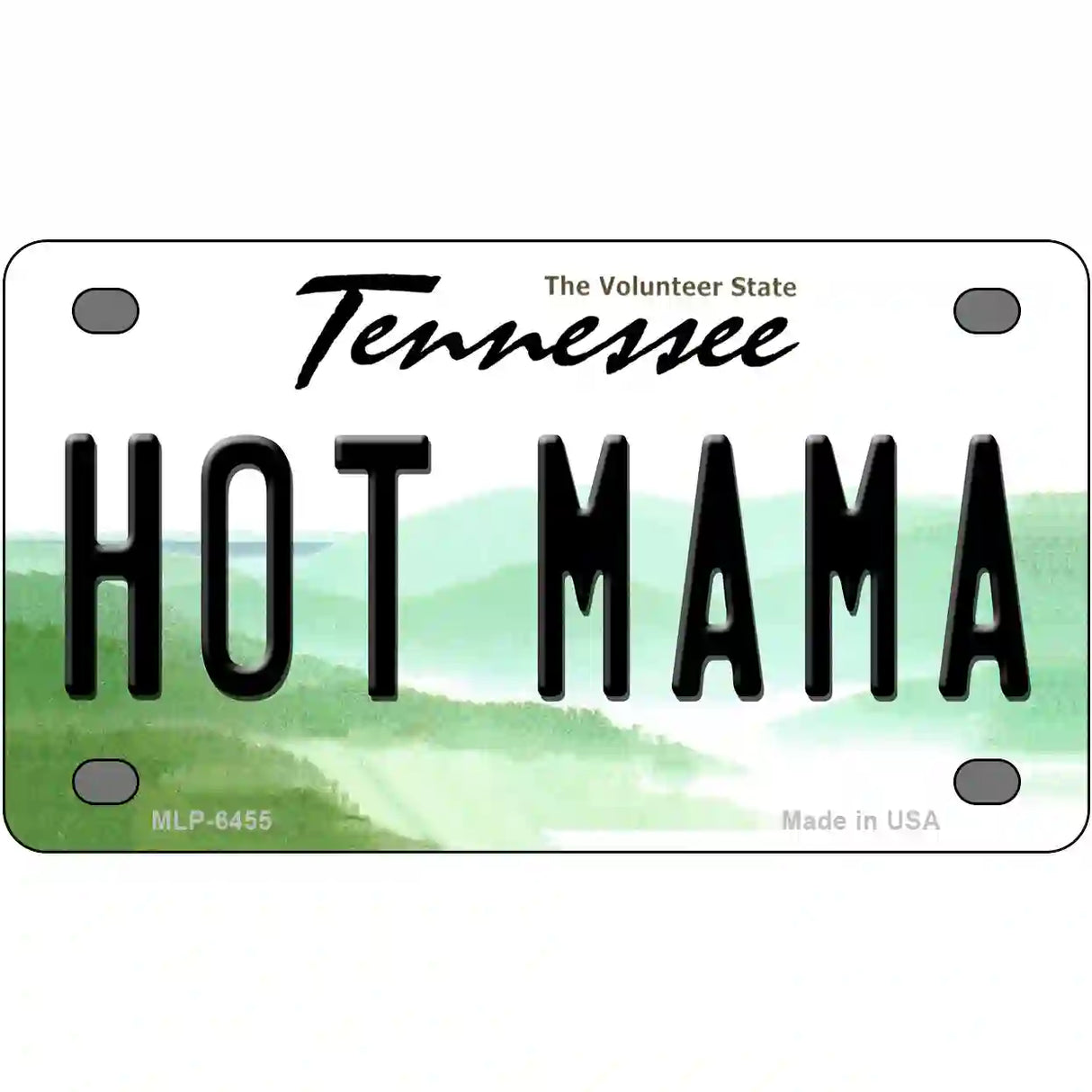 Hot Mama Tennessee Novelty Metal License Plate 4" x 2.2" (MLP)