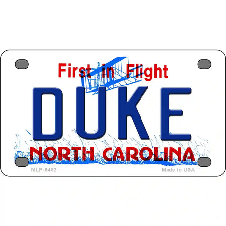 Duke North Carolina Novelty Metal License Plate 4" x 2.2" (MLP)