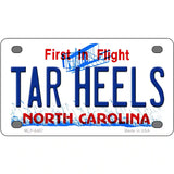 Tar Heels North Carolina Novelty Metal License Plate 4" x 2.2" (MLP)