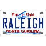 Raleigh North Carolina Novelty Metal License Plate 4" x 2.2" (MLP)