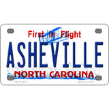 Asheville North Carolina Novelty Metal License Plate 4" x 2.2" (MLP)