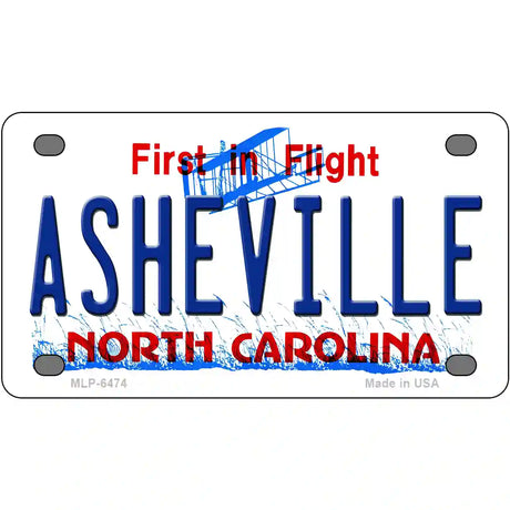 Asheville North Carolina Novelty Metal License Plate 4" x 2.2" (MLP)