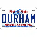 Durham North Carolina Novelty Metal License Plate 4" x 2.2" (MLP)