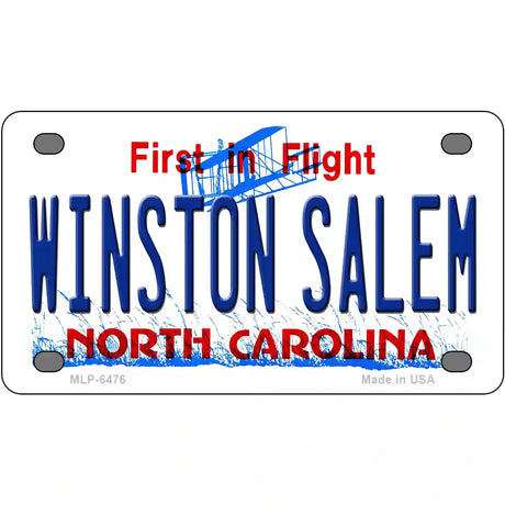 Winston Salem North Carolina Novelty Metal License Plate 4" x 2.2" (MLP)