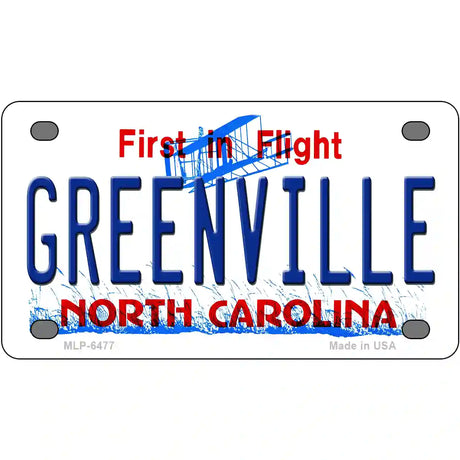 Greenville North Carolina Novelty Metal License Plate 4" x 2.2" (MLP)