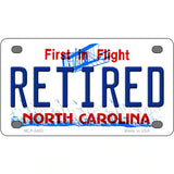 Retired North Carolina Novelty Metal License Plate 4" x 2.2" (MLP)