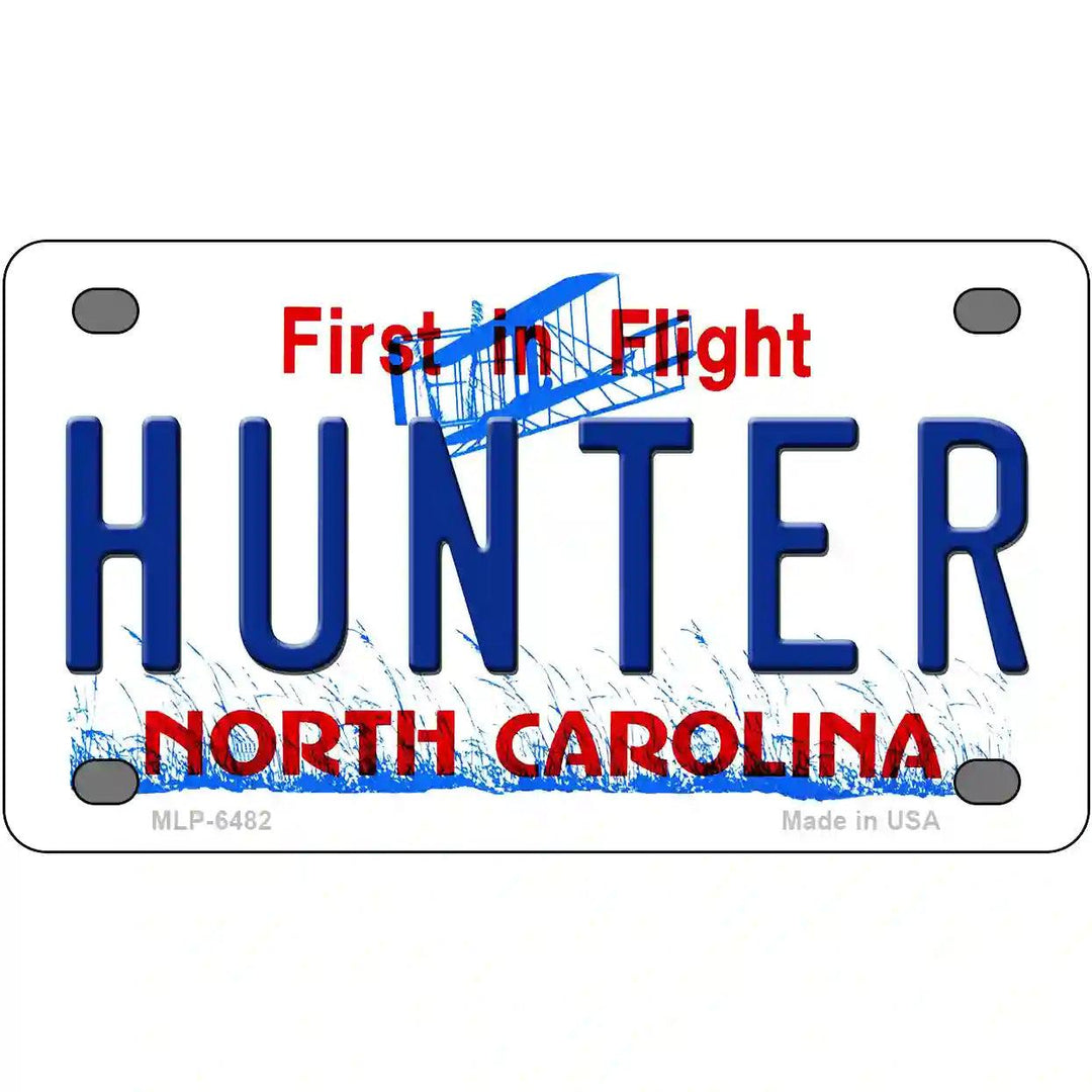 Hunter North Carolina Novelty Metal License Plate 4" x 2.2" (MLP)