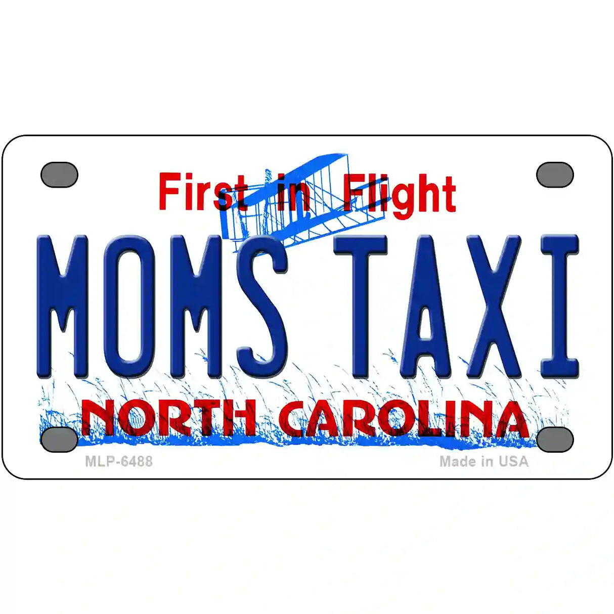 Moms Taxi North Carolina Novelty Metal License Plate 4" x 2.2" (MLP)