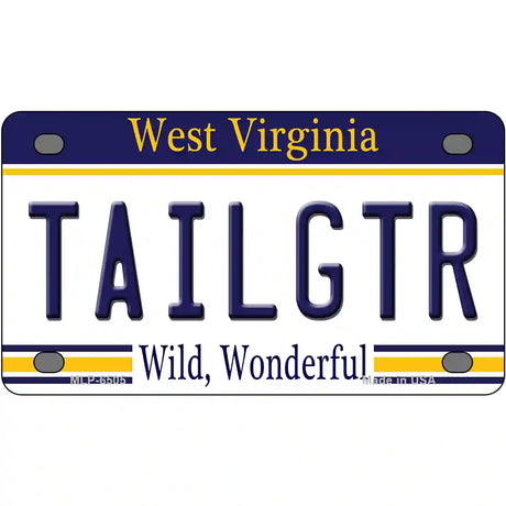 Tailgtr West Virginia Novelty Metal License Plate 4" x 2.2" (MLP)