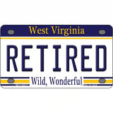 Retired West Virginia Novelty Metal License Plate 4" x 2.2" (MLP)