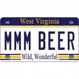 MMM Beer West Virginia Novelty Metal License Plate Tag 4" x 2.2" (MLP)