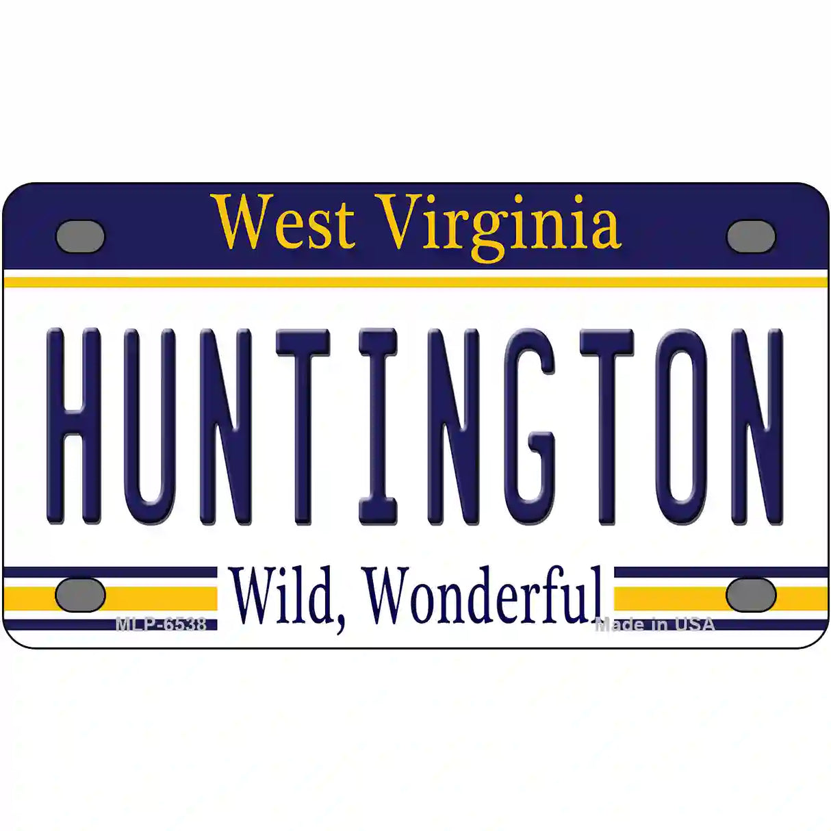 Huntington West Virginia Novelty Metal License Plate 4" x 2.2" (MLP)