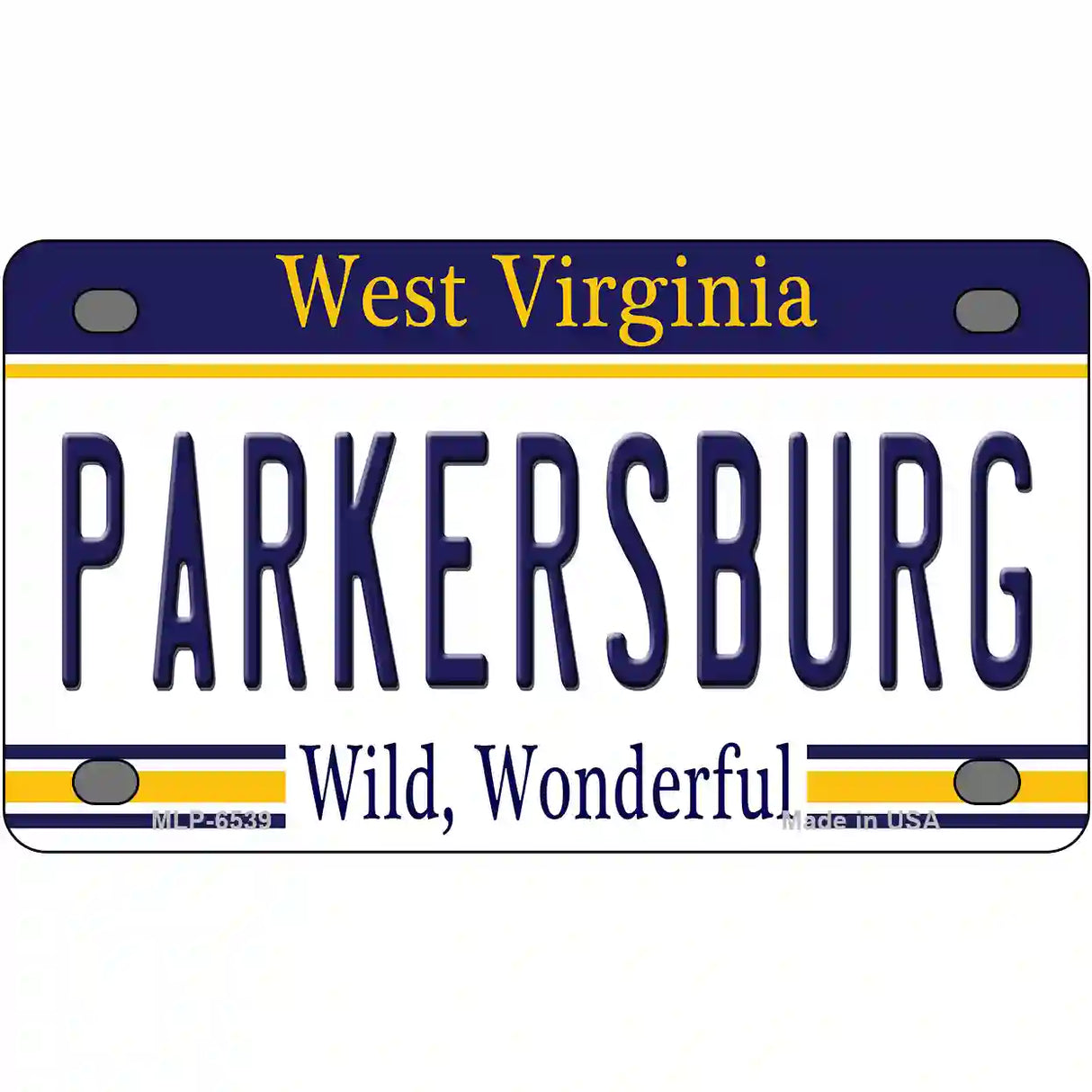 Parkersburg West Virginia Novelty Metal License Plate 4" x 2.2" (MLP)