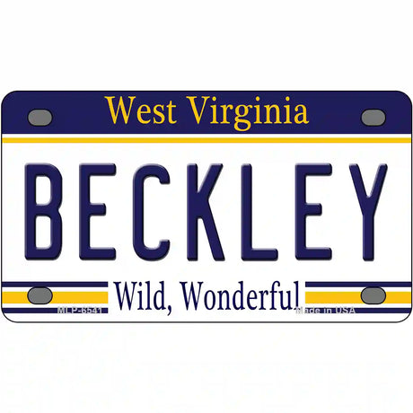 Beckley West Virginia Novelty Metal License Plate 4" x 2.2" (MLP)