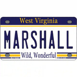 Marshall West Virginia Novelty Metal License Plate 4" x 2.2" (MLP)