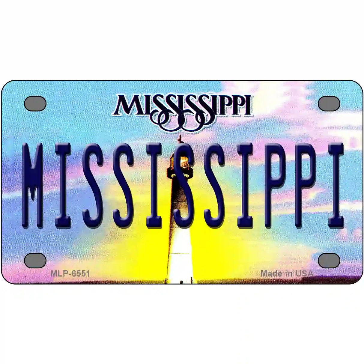 Mississippi Novelty Metal License Plate 4" x 2.2" (MLP)