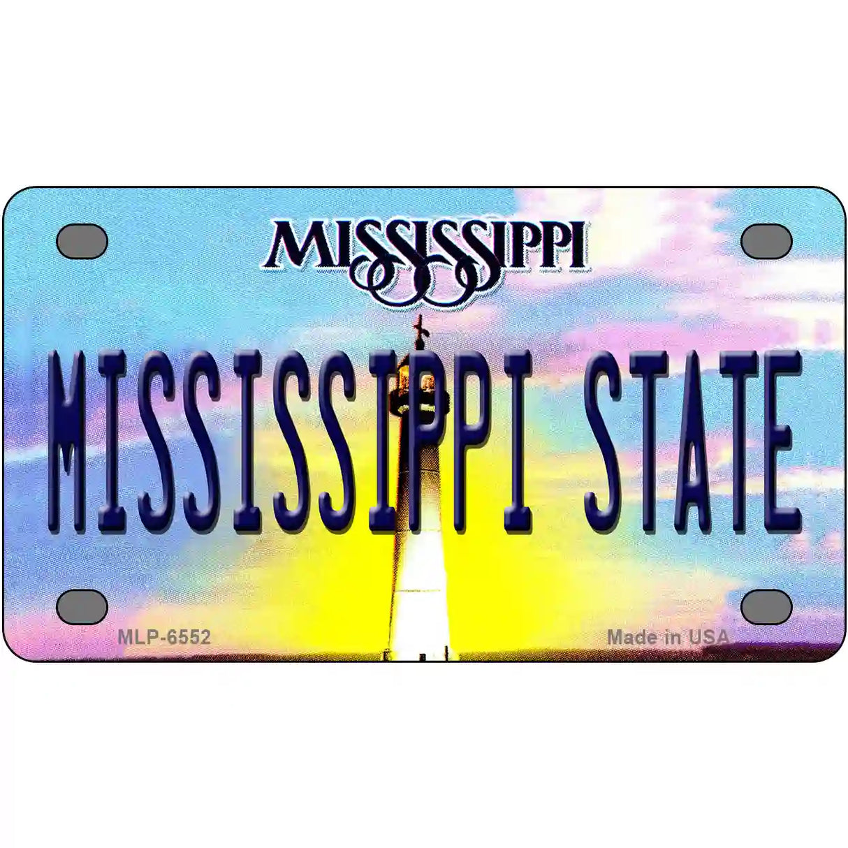 Mississippi State Novelty Metal License Plate 4" x 2.2" (MLP)