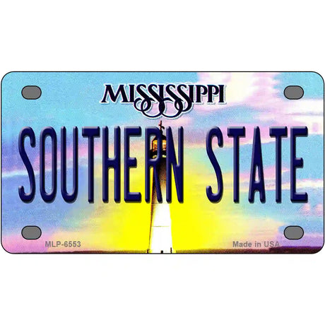 Southern State Mississippi Novelty Metal License Plate 4" x 2.2" (MLP)