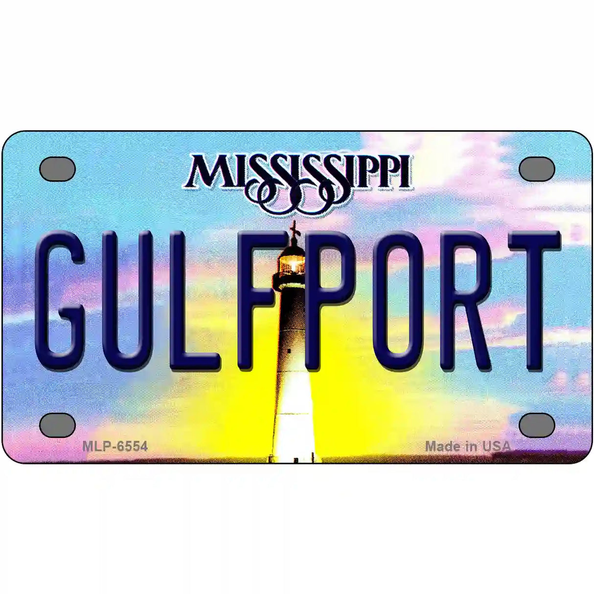 Gulfport Mississippi Novelty Metal License Plate 4" x 2.2" (MLP)